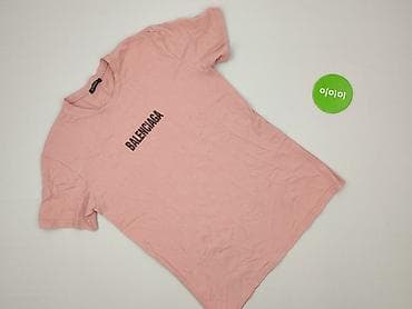 rozowy: Balenciaga, T-shirt damski, rozmiar L — 2