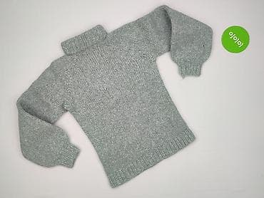 szary sweter: Hand Knitted, Golf damski, rozmiar S — 2