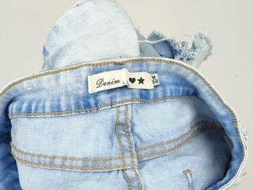 krótkie spodenki z wysokim stanem: Denim, Szorty damskie, rozmiar M — 4