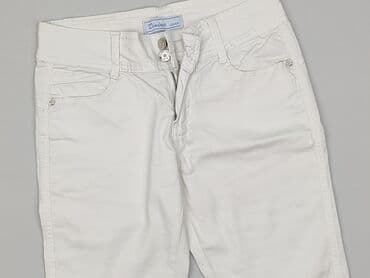 biale szerokie jeansy: Szorty damskie, rozmiar S — 1