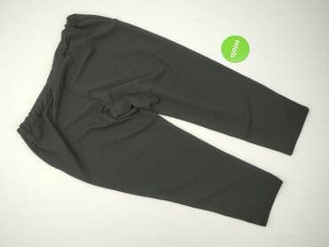 spodnie plus size wysoki stan: Spodnie materiałowe damskie, rozmiar 3XL — 3
