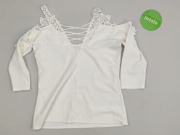 biala bluzka na jedno ramie: Bluzka damska, rozmiar S — 3