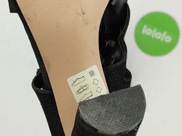 ccc srebrne sandały na obcasie: Sandały damskie, rozmiar 38 — 5