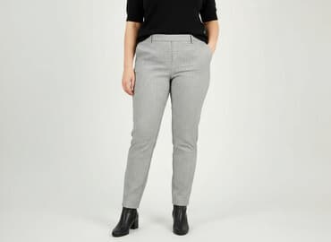 ubrania w pepitkę: Spodnie materiałowe damskie, rozmiar 3XL — 1