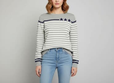 sweter w paski c a: Sweter damski, rozmiar M — 1