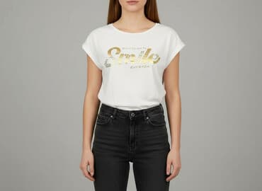 t shirty złoty nadruk: Ara, T-shirt damski, rozmiar S — 1