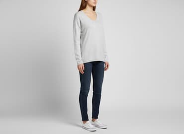 czarna sukienka i szary sweter: Inextenso, Sweter damski, rozmiar S — 6