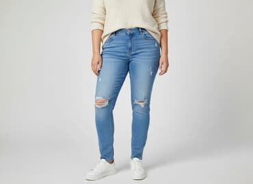 jeansy plus size wysoki stan: Boohoo, Jeansy damskie, rozmiar XL — 7