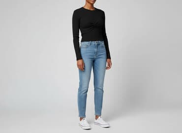 bluzki wyszczuplające sylwetkę: Sinsay, Top damski, rozmiar M — 6