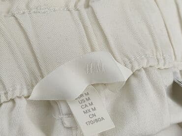białe krótkie spodenki: H&M, Szorty damskie, rozmiar M — 5
