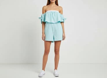 błękitny kombinezon damski: Kombinezon damski, rozmiar M — 5