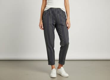 legginsy prazek bambus: Spodnie materiałowe damskie, rozmiar One size — 7