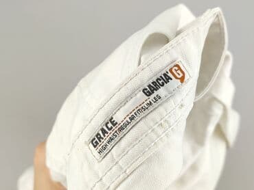 biale szerokie jeansy: Garcia, Spodnie materiałowe damskie, rozmiar S — 4