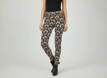 leginsy w kwiaty: Legginsy Eleganckie damskie, rozmiar L — 6