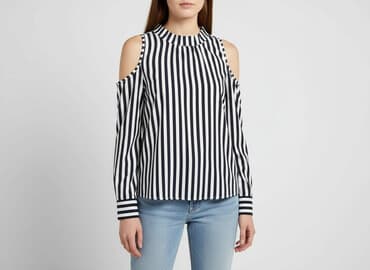 bluzka z odkrytym ramieniem allegro: Bluzka damska, rozmiar M — 5