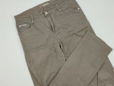 baggy grey jeans: Spodnie materiałowe damskie, rozmiar L — 1