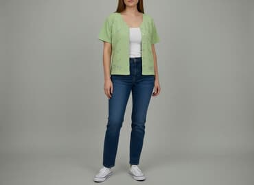 sweter z dinozaurem: Kardigan damski, M — 6