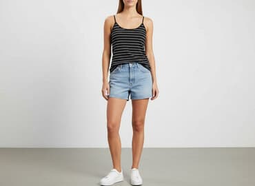 czarne sukienki na wesele dla puszystych: H&M, Bluzka damska, rozmiar M — 7