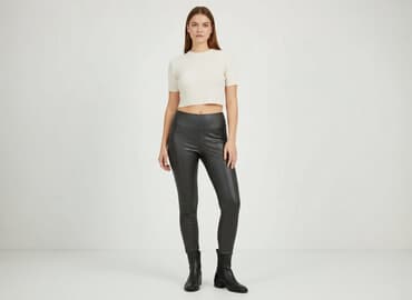 Leggings Eco-leather for women, size L