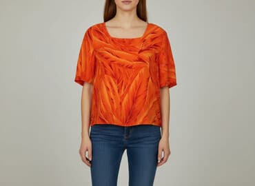 pomarańczowa marynarka mohito: Bluzka damska, rozmiar S — 6