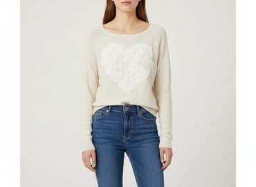 sweter w chmurki reserved: Reserved, Sweter damski, rozmiar S — 7