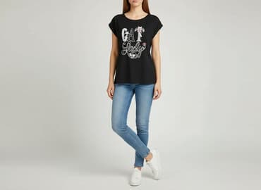 koszulki z kotami damskie: Free Still, T-shirt damski, rozmiar S — 1