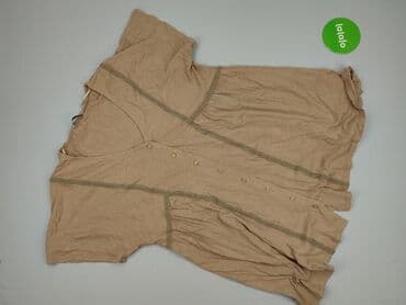 beżowa bluzka z dekoltem w serek: PULL&BEAR, Women's blouse, size S — 3