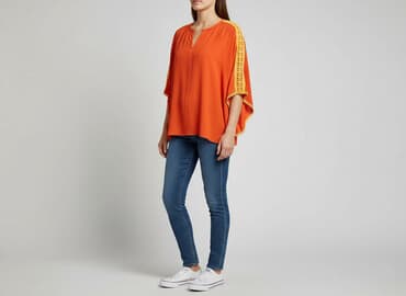 pomarańczowa marynarka mohito: Bluzka damska, rozmiar L — 6