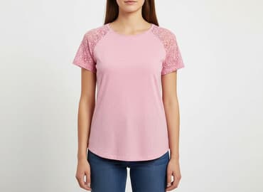 rozowa bluzka na impreze: Primark, T-shirt damski, rozmiar S — 7