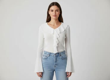 piękne białe bluzki: Bluzka damska, rozmiar S — 5