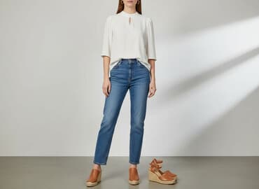 bufiaste rękawy bluzki: Bluzka damska, rozmiar S — 1