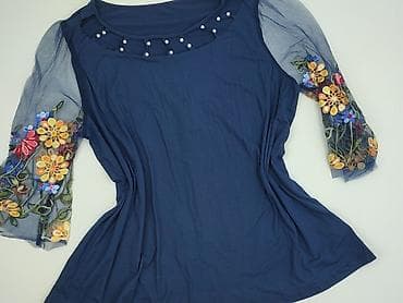 niebieska bluzki: Shein Curve, Bluzka damska, rozmiar 2XL — 1