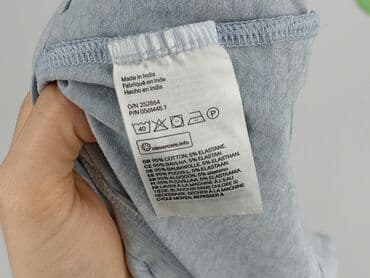 bluzki z dekoltem v na plecach: Basic, T-shirt damski, rozmiar M — 6