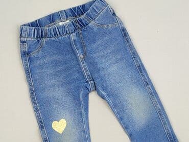 h m sukienki dla nastolatek: Spodnie jeansowe, H&M, 9-12 miesięcy, stan - Idealny — 1