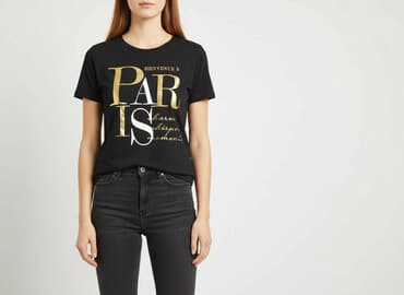 t shirt zara paris: Sinsay, T-shirt damski, rozmiar M — 6