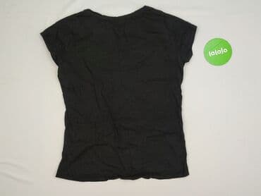 czarne t shirty damskie w serek: Heart, T-shirt damski, rozmiar S — 3