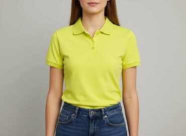 ubrania fluorescencyjne: Crivit, Damska koszulka polo, rozmiar M — 6