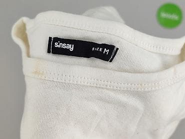 basic koszulka biala: Sinsay, T-shirt damski, rozmiar M — 4