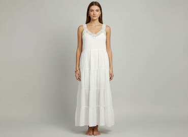 biała sukienki na panieński: Sukienka damska, rozmiar S — 5