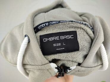 brazowa bluza hm: Ombre, Bluza z kapturem dla mężczyzn, rozmiar L — 4