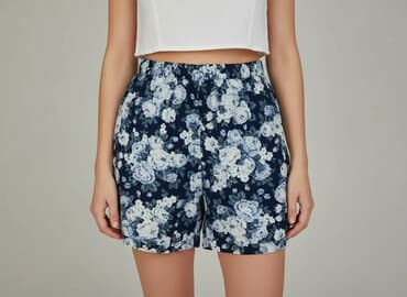 granatowe spodenki damskie: Szorty damskie, rozmiar L — 6