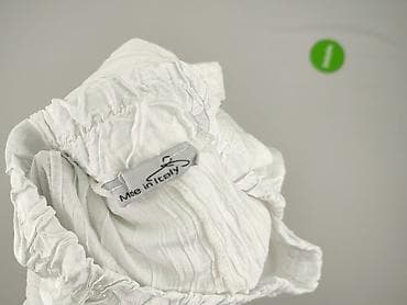 ethika polska: Białe damskie spodnie z fakturowanej tkaniny, Made in Italy. - Krój — 5