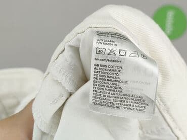białe krótkie spodenki jeansowe: H&M, Szorty damskie, rozmiar S — 5