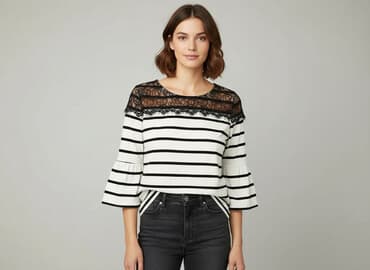 bluzka w paski po angielsku: Bluzka damska, rozmiar S — 1