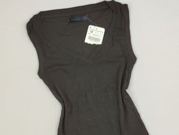 zara koszulka z prążkowanej dzianiny: Zara, Top damski, rozmiar M — 1