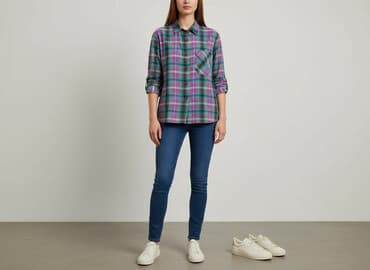 lidl koszula w kratę: Women`s shirt, size M — 5