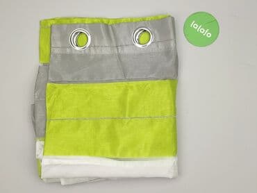 Zasłona na przelotkach – pasy szaro‑limonkowo‑białe - Typ: pojedyncza — 3