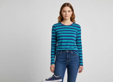 koszula wiya w paski: T-shirt damski, rozmiar S — 6