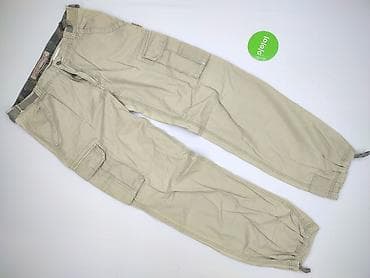 dnd denim development: Męskie spodnie cargo Smith’s, rozmiar L - Kolor: beżowy/khaki - Krój — 2