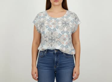 bluzki z baskinką duże rozmiary: Blue, Bluzka damska, rozmiar XL — 6